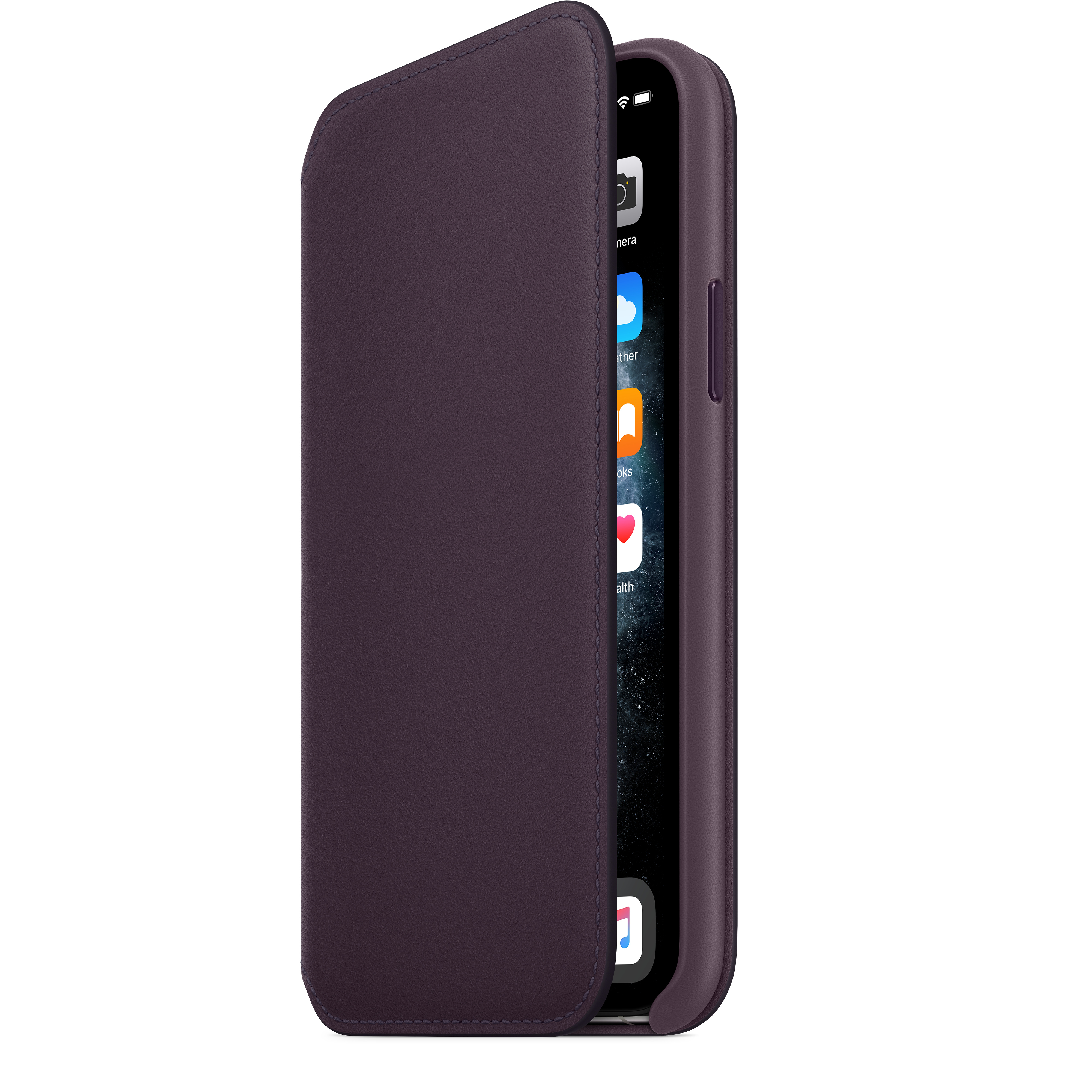 MX072ZM/A Iphone 11 pro leather folio - aubergine Apple Santreyd  - Вид №4