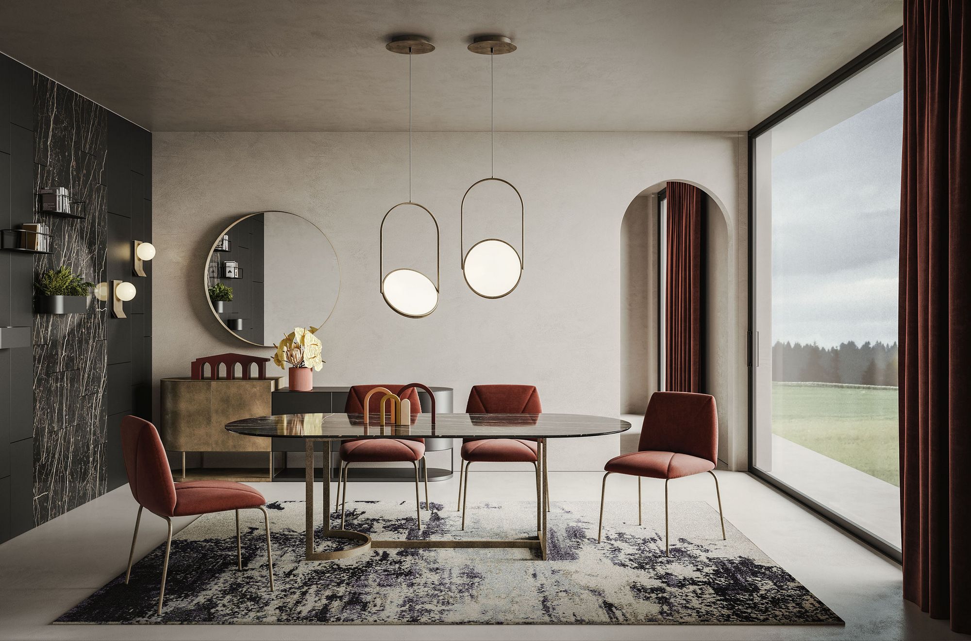 Стол с металлическим основанием Ronda Design SLICE ARCH-00056983 - Вид №1