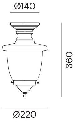 Il Fanale Уличный потолочный светильник из металла Venezia 248.02.orb - Вид №1