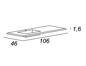 Мебель для ванной CEZARES BELLAGIO 105 Black&Gold Stone - Вид №8
