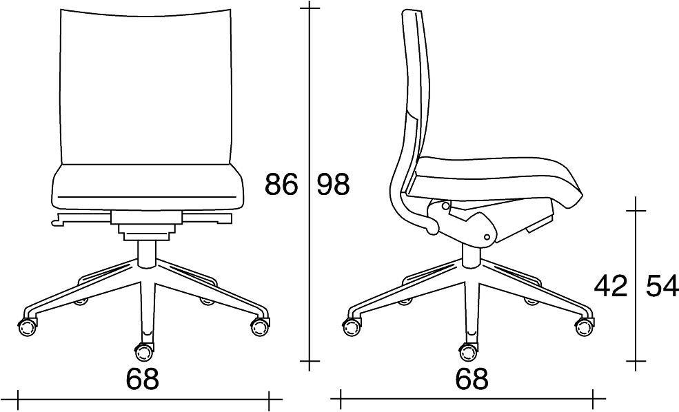 TALIN Офисное кресло в коже с 5 спицами на колесах Avia sun-id-1349874 - Вид №1