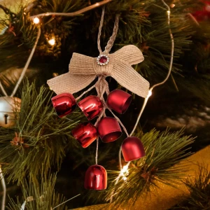 89381641 Украшение елочное «Колокольчики», 13x6.5 см, цвет красный STLM-1448364