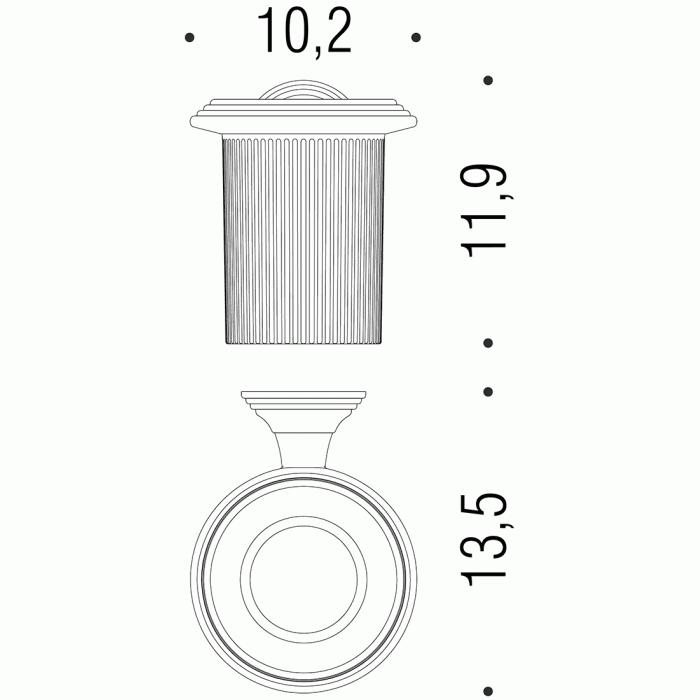 B3302 BR Стакан настенный (бронза) COLOMBO HERMITAGE Colombo Design - Вид №1