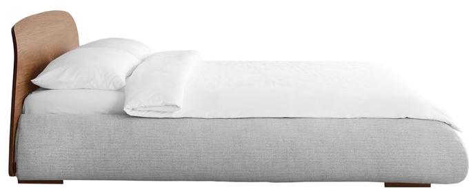 Heavens Двуспальная кровать из ткани с деревянным изголовьем sun-id-1407732 - Вид №2