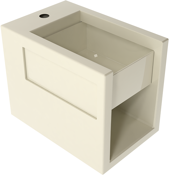 BXBI0113 Напольное биде приставное GSG CERAMIC BOX