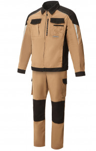 70069 Костюм  NEW бежевый с черным STATUS  Летняя спецодежда  размер 56-58/182-188