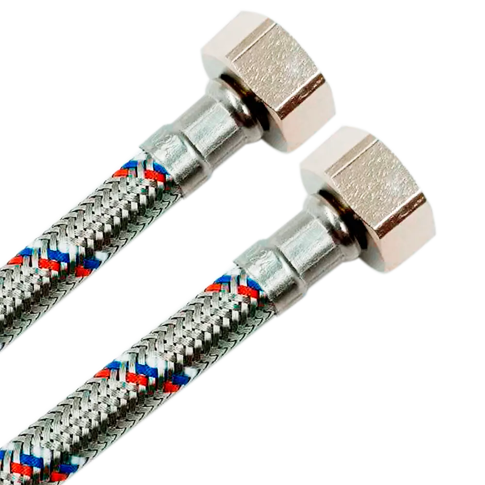 РОСТЕРМ Гибкая подводка для воды 1/2" 40 см с оплеткой из нержавеющей стали 89409399 STLM-1576636