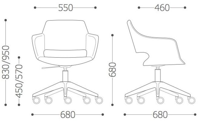 VAGHI Офисное кресло на колесиках Wizard Wzo4x - Вид №2