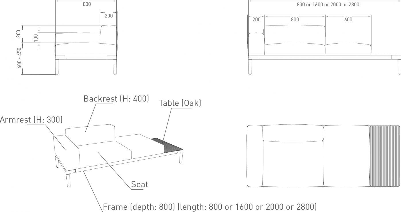Модульный тканевый диван Quinze & Milan NORA ARCH-00039026 - Вид №27
