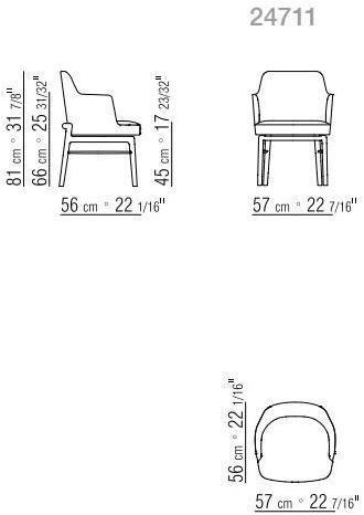 Flexform Стул с обивкой и подлокотниками Leda sun-id-1454809 - Вид №2