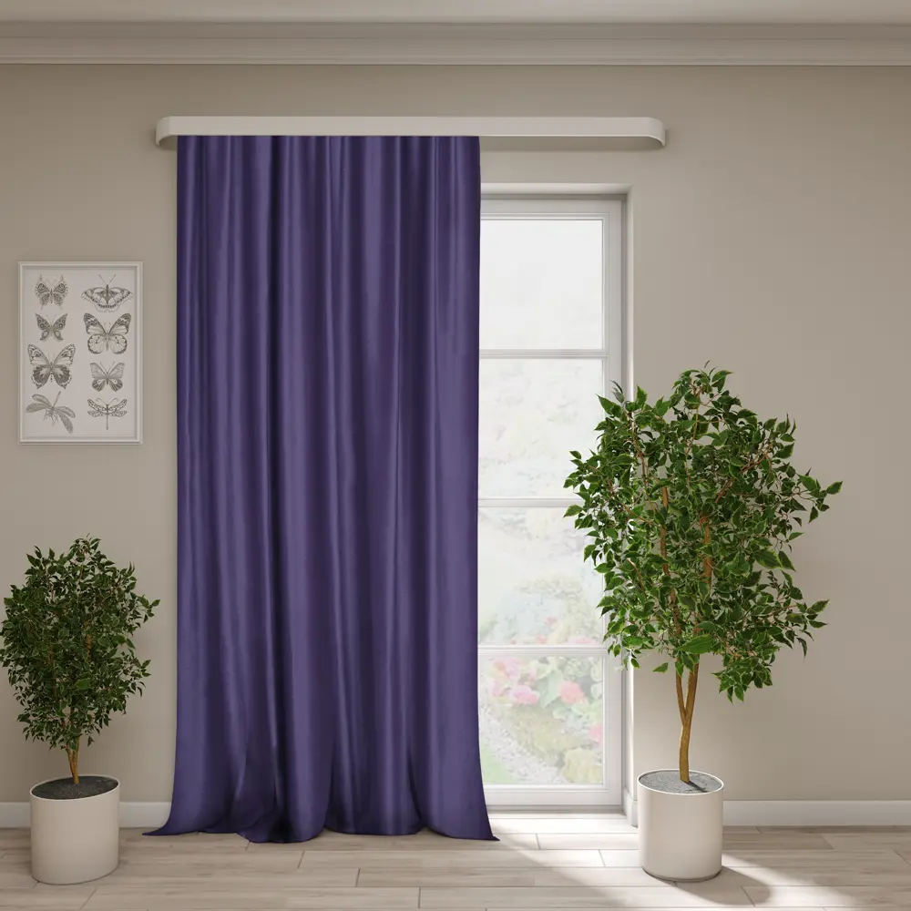 Ткань бархат 150 см цвет сиреневый ТОРГОВЫЙ ДОМ ТЕКСТИЛЬ STLM-2024185 - Вид №3