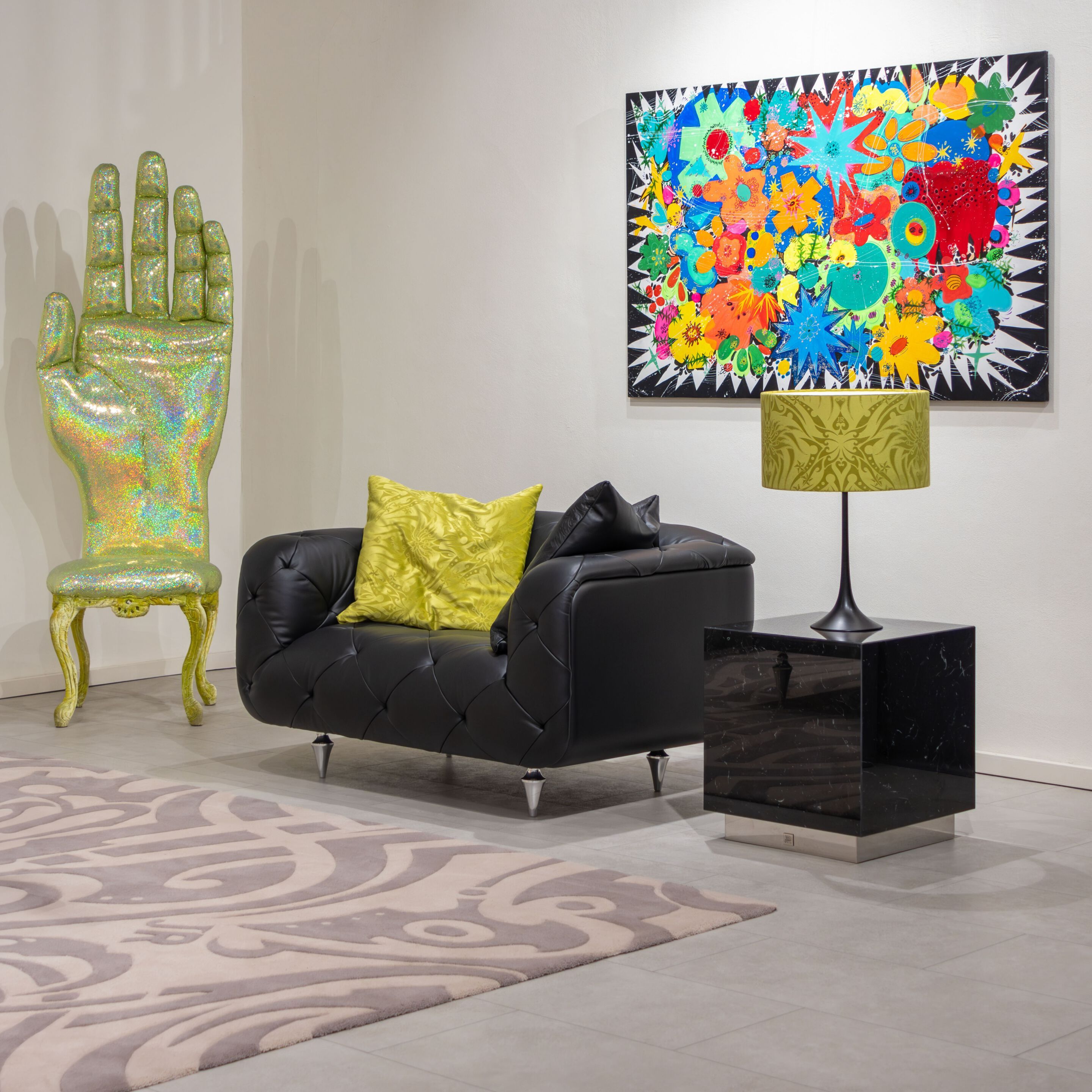 Настольная лампа из ткани и металла Formitalia Джон Ричмонд ARCH-00131748 - Вид №3