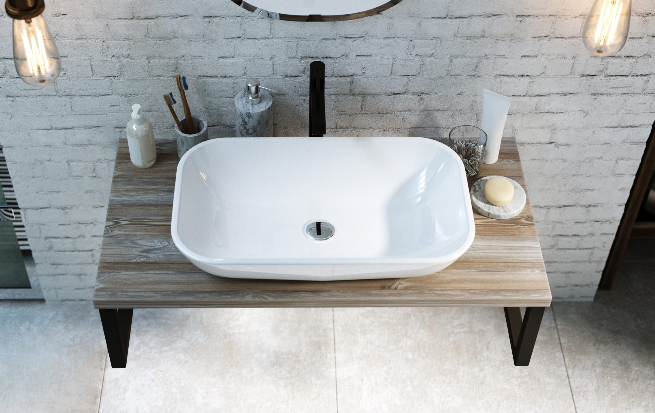 У85833 Столешница GRUNGE LOFT 80 Дуб Намибия 1 Marka GRUNGE LOFT  - Вид №2