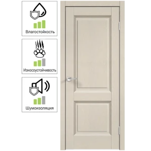 Дверь межкомнатная Alto 6 глухая ПВХ ламинация цвет ясень капучино 60х200 см