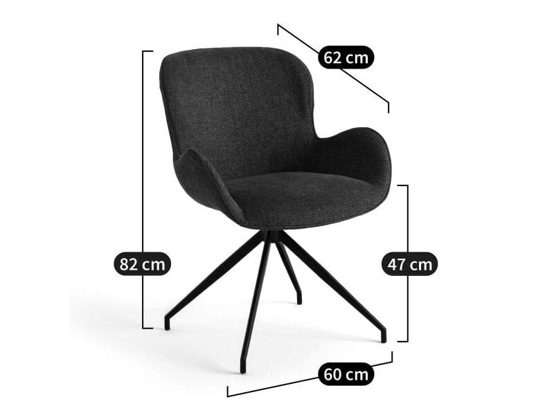 Тканевый поворотный стул AMPM Asyar ARCH-00059239 - Вид №7