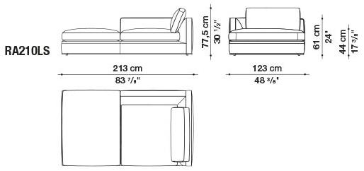 B&B Italia Модульный угловой диван из ткани Richard sun-id-1472345 - Вид №62