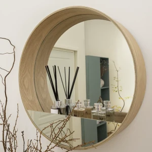 Зеркало INSPIRE Nordik Tableto Oak с дубовой рамкой 56 см 86484813