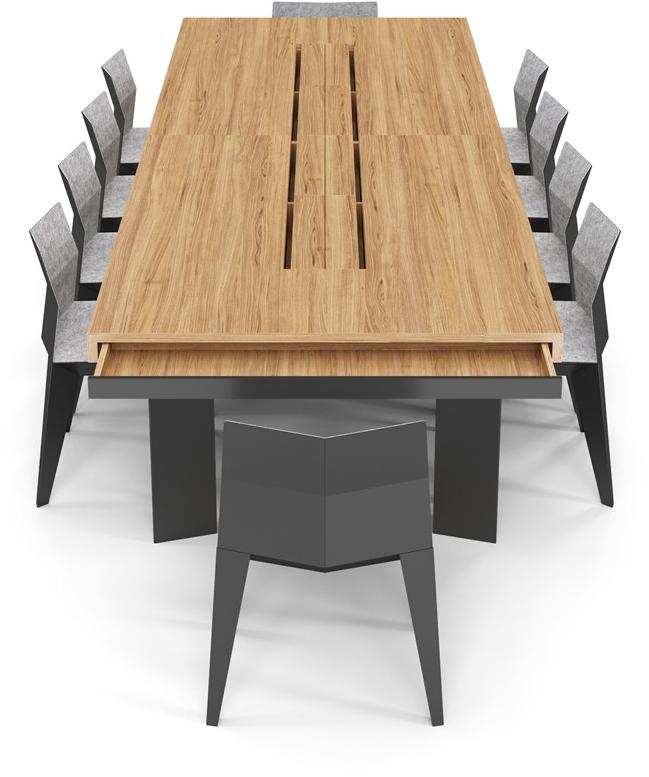 ODESD2 Стол для переговоров из стали и дерева с системой управления кабелями sun-id-1413519 - Вид №10