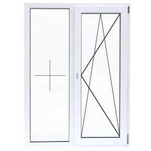 VEKA Двустворчатое пластиковое окно 1410×1160 мм с двухкамерным стеклопакетом 83117320