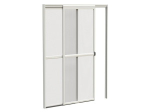 Противомоскитная сетка с раздвижными панелями без нижней направляющей