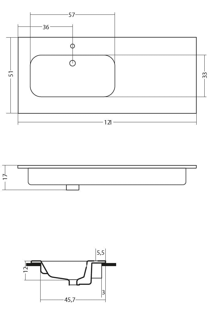 Керамическая встраиваемая раковина Gaia Mobili Complements ARCH-00149294 - Вид №5