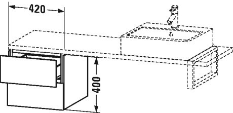 LC582605252 L-Cube Шкафчик для компактной консоли Европейский дуб, декор Duravit - Вид №1
