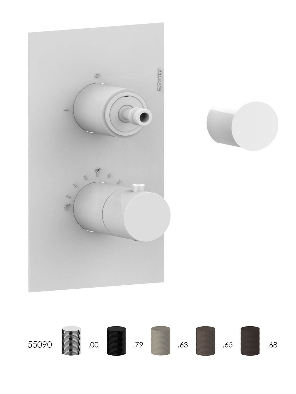 Термостатический смеситель для душа с переключателем Rubinetterie Frattini ARCH-00071669 - Вид №12