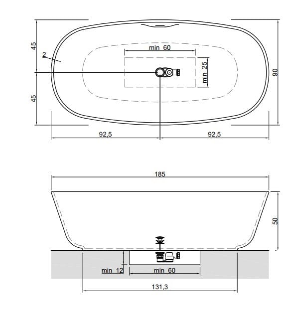 Ванна в Flumood® Antoniolupi BAÌA ARCH-00141425 - Вид №1
