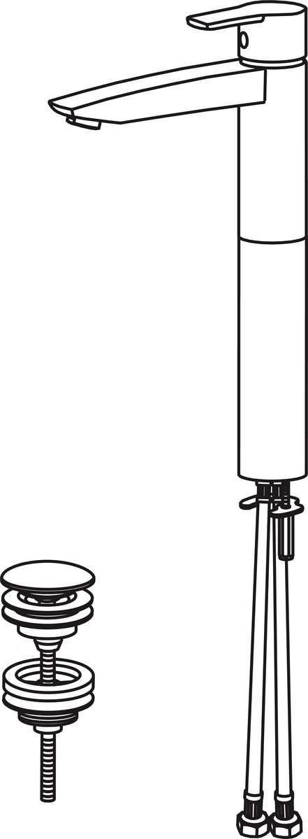 Oras 2801F Высокий смеситель 2801F Cubista Хром  - Вид №3