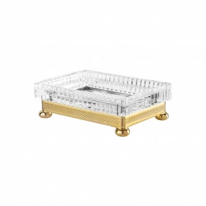 FS10C-604 FS10C-604 Мыльница прямоугольная РАЗМЕР КРИСТАЛЛА «ТРОСТЬ Cristal & Bronze CRISTAL TAILLE “CANNELÉ” CISELÉ