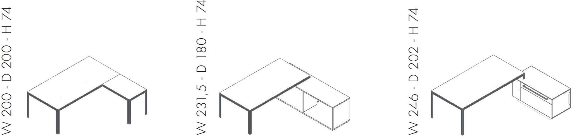 Sinetica Исполнительный угловой стол Frame + sun-id-1487422 - Вид №6