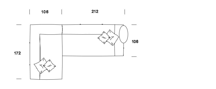 Тканевый диван с полуостровом Former In Italia ARCH-00080144 - Вид №5