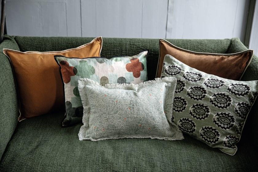 Élitis Подушка из льна с цветочными мотивами sun-id-1418296 - Вид №2