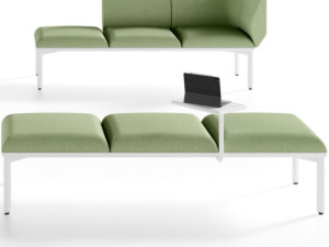 Модульная мягкая скамейка из ткани