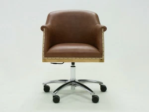 CREARTE COLLECTIONS Кожаное офисное кресло с регулируемой высотой с подлокотниками на колесиках Paris essence 46