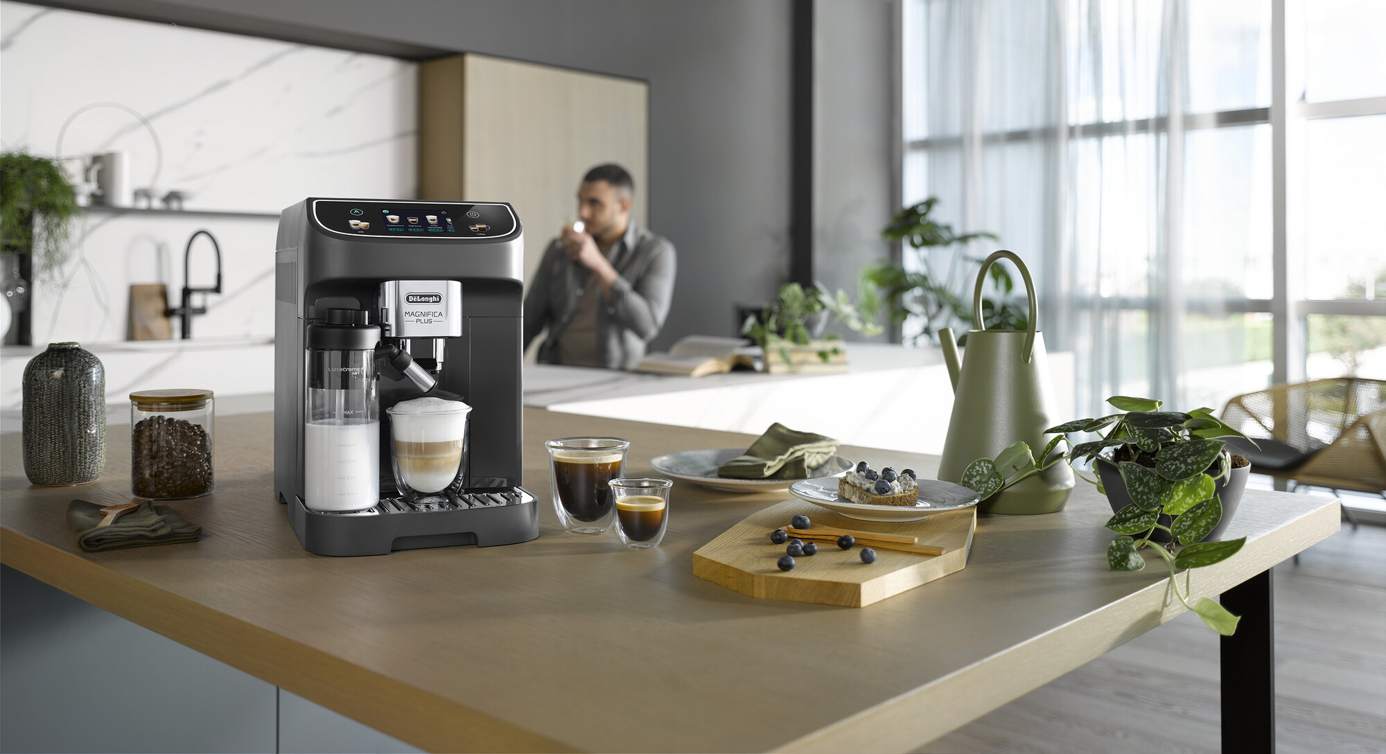 5464290 Кофемашина автоматическая DeLonghi Magnifica Plus ECAM320.61.G черный STDN-0142180 - Вид №5