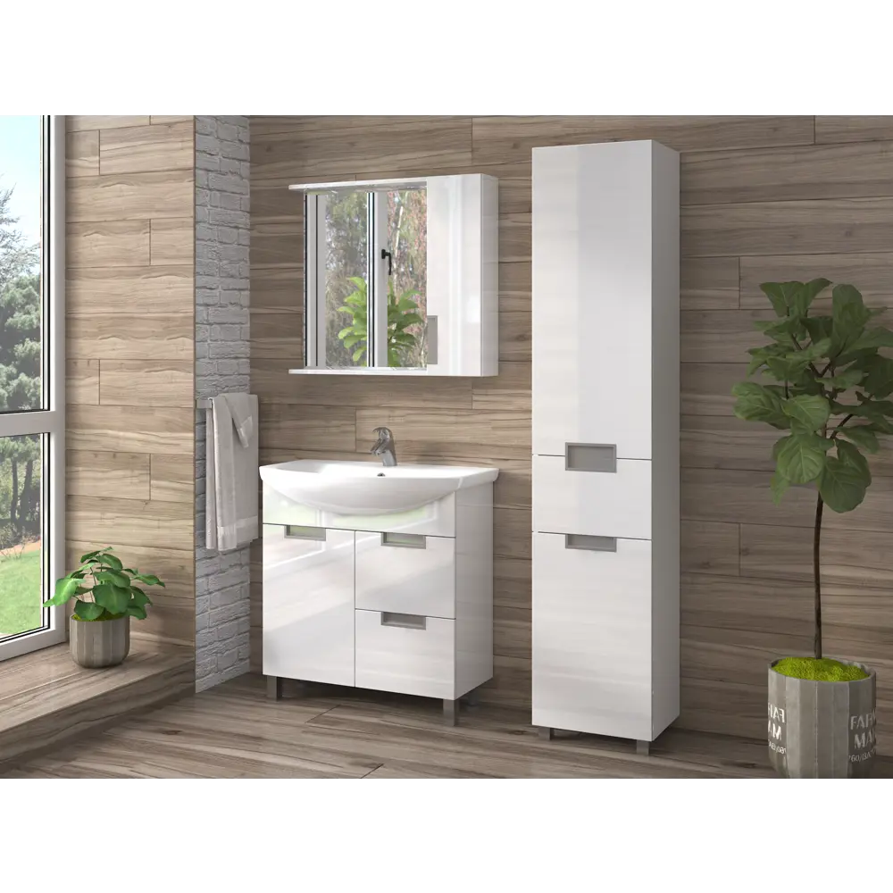 Тумба под раковину напольная Vigo Венто 70 см цвет белый STLM-2001056 - Вид №6