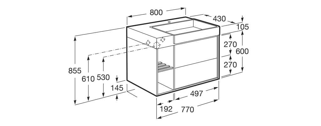 Деревянный подвесной умывальник с дверцами Roca ARCH-00047217 - Вид №16
