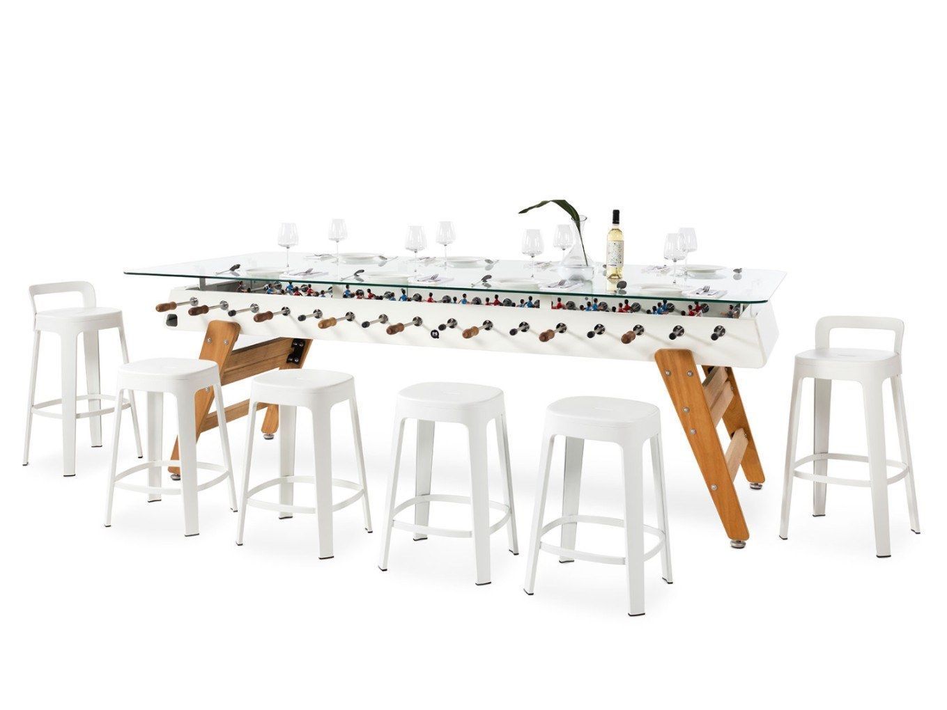 Прямоугольный обеденный стол из стали и стекла RS Barcelona RS MAX ARCH-00011590 - Вид №7