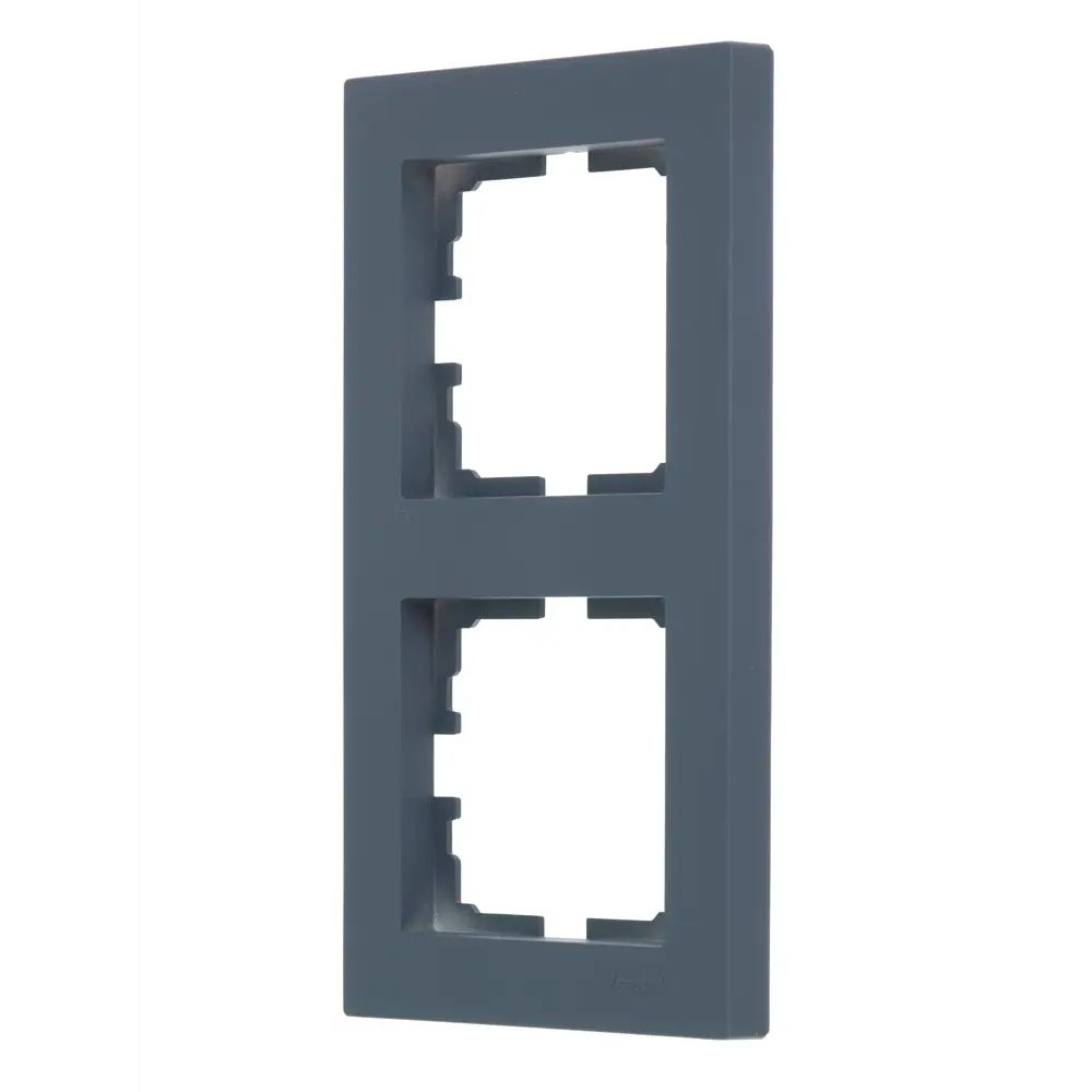 Рамка Lezard Vesna для розеток и выключателей — графит, 2 поста 89337214 STLM-1572682