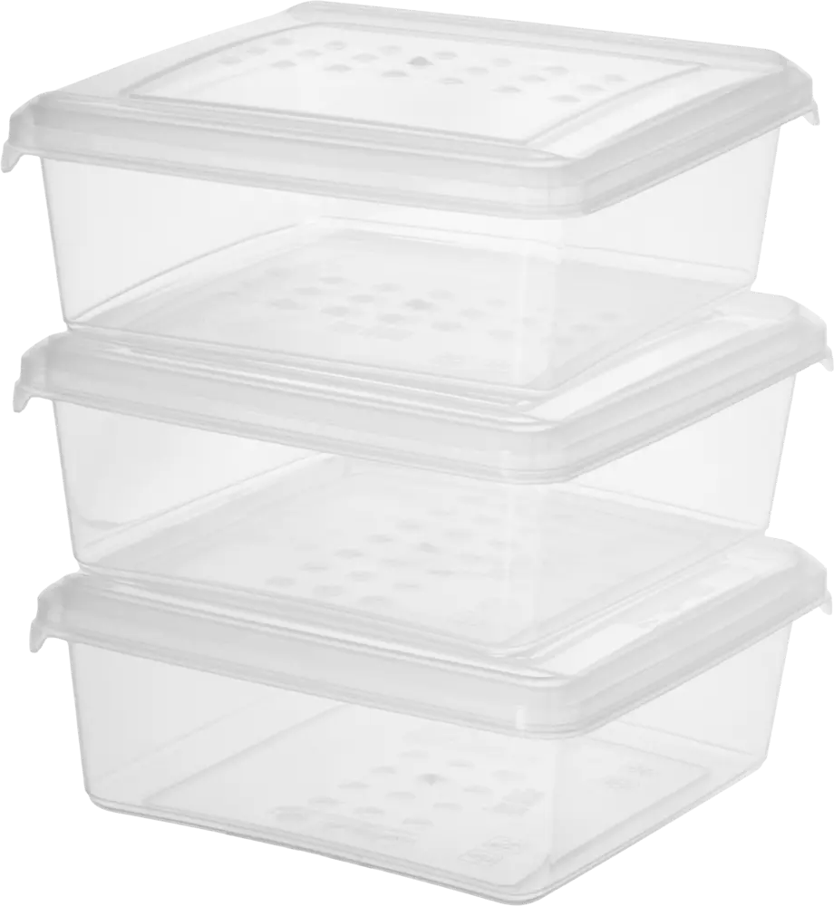 Контейнеры Delinia для заморозки 0.5 л, 3 шт - герметичное хранение продуктов 86154521