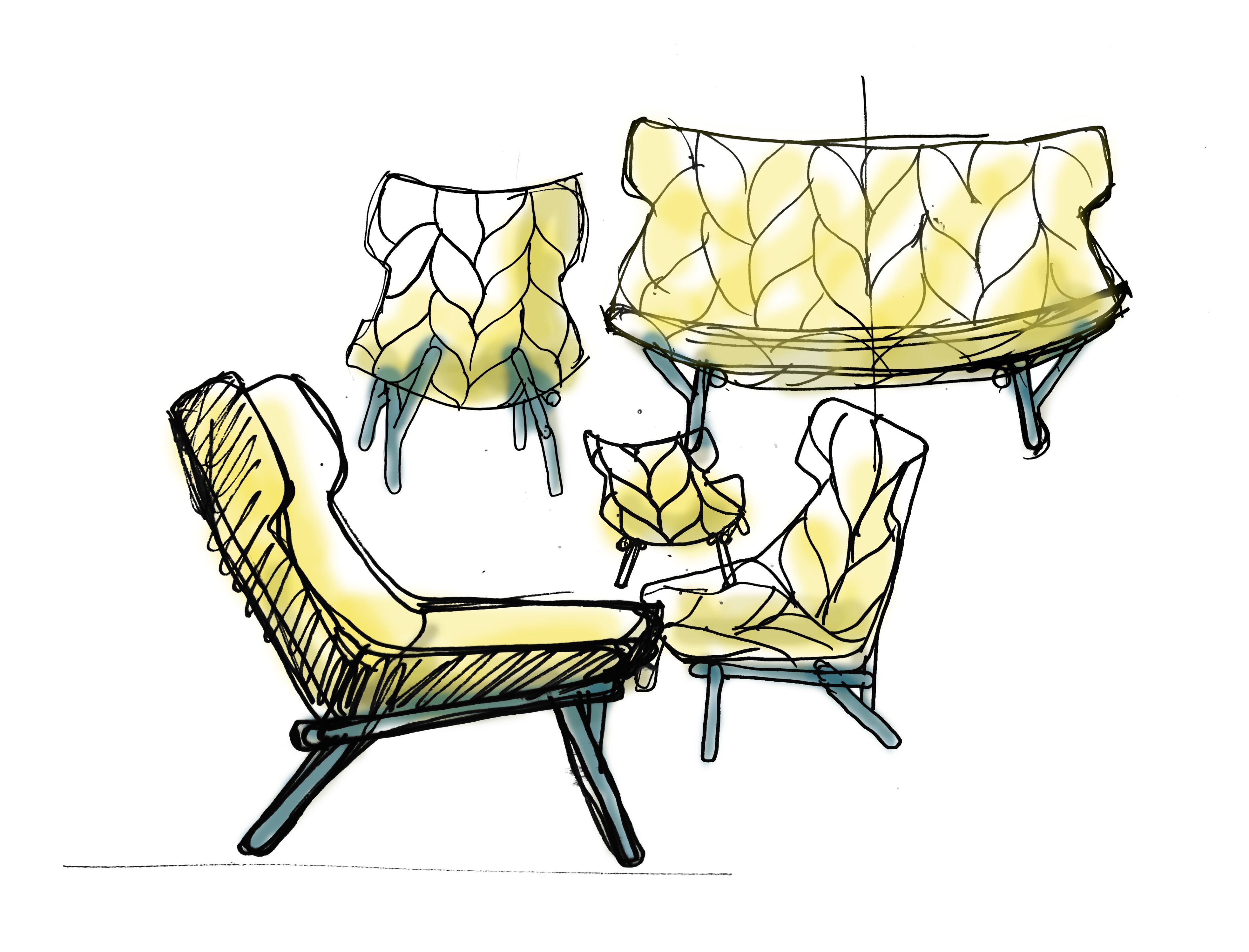 2-местный огнестойкий тканевый диван Kartell FOLIAGE ARCH-00099664 - Вид №30