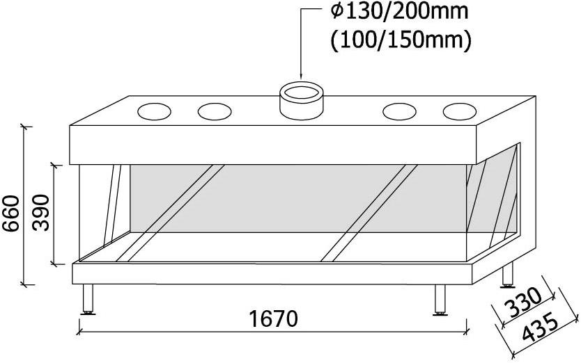 Metalfire Трехсторонний газовый камин Avenue sun-id-1499430 - Вид №8