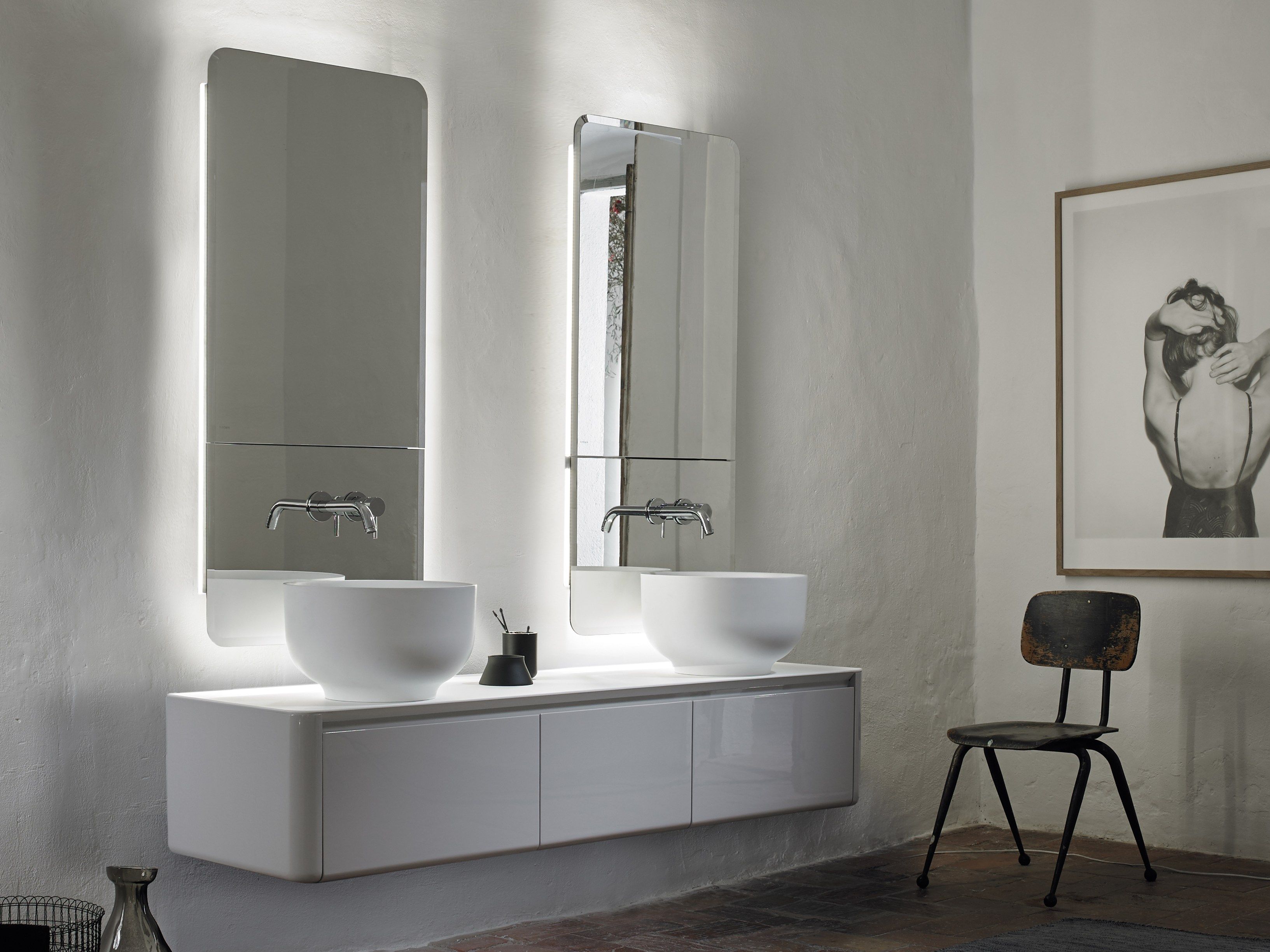 Двойной подвесной умывальник с ящиками Inbani ORIGIN ARCH-00038347