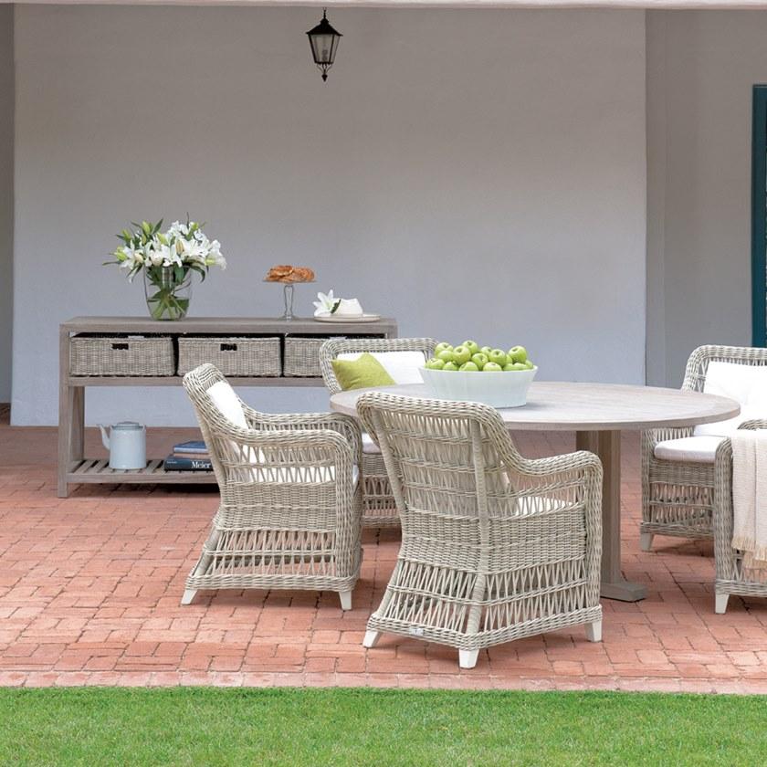 JANUS et Cie Круглый обеденный стол из тикового дерева Arbor sun-id-1515858 - Вид №6