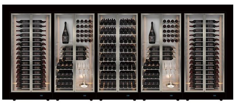 EXPO Алюминиевый винный шкаф со стеклянными дверцами Mod 10 Md-h10/md-m10/md-c10 - Вид №5