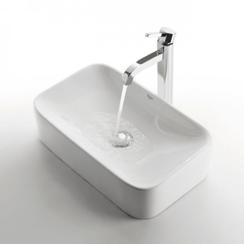 KCV-122 Накладная раковина на столешницу  прямоугольная Krausru  - Вид №6