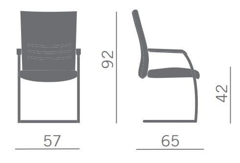 Кожаный консольный стул для конференций Kastel ARCH-00048211 - Вид №2