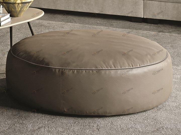 Frigerio Salotti Круглый кожаный пуф sun-id-1381836