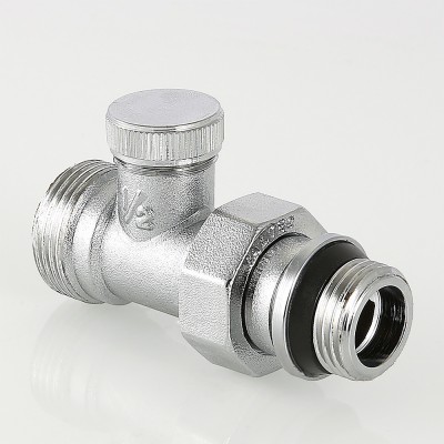 VT.020.NER.04 Клапан настроечный прямой с самоуплотняющимся полусгоном и переходом на «евроконус» Valtec 1/2" x 3/4" («евроконус»)  - Вид №1